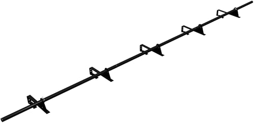 Komplettes SCHNEEFANGROHR Set 3,00 m Lang, Schneefang, 1, 2 oder 3 Rohre, 10 Farben für Dachsteine, Dachziegel und Biberschwanzziegel (1 Rohr / 5 Halterungen, RAL 9005 Schwarz) von Parotec