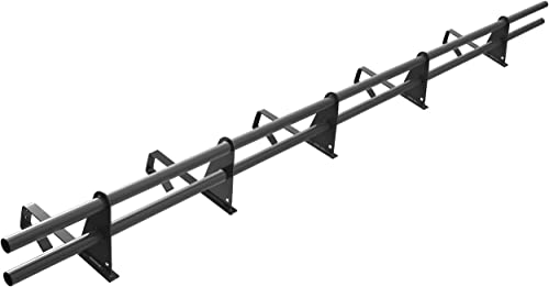 Komplettes SCHNEEFANGROHR Set 3,00 m Lang, Schneefang, 1, 2 oder 3 Rohre, 10 Farben für Dachsteine, Dachziegel und Biberschwanzziegel (2 Rohre / 5 Halterungen, RAL 7024 Graphit) von Parotec