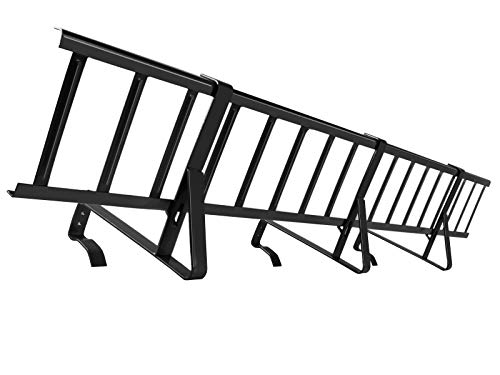 Komplettes Schneefanggitter Set 1,5 m Lang, mit 2 Halterungen für Dachsteine und Dachziegel zum Einhängen auf der Lattung (Gitterhöhe 20 cm, RAL 9005 Schwarz) von Parotec