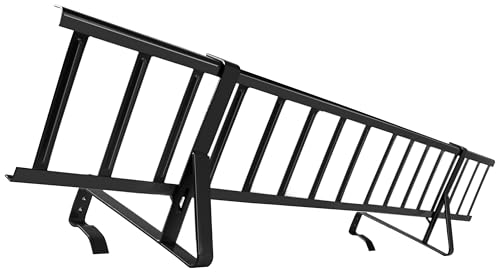 Komplettes Schneefanggitter Set 1,5 m Lang, mit 2 Halterungen für Dachsteine und Dachziegel zum Einhängen auf der Lattung (Gitterhöhe 20 cm, RAL 9005 Schwarz) von Parotec