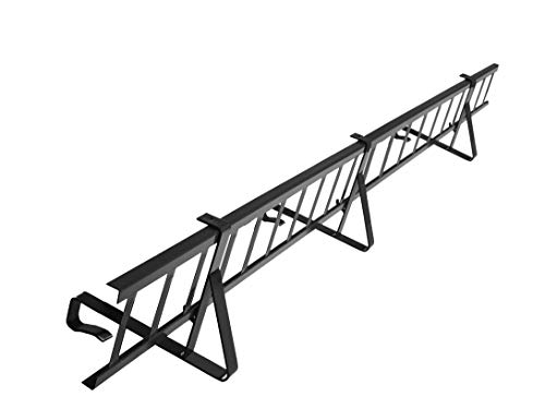 Komplettes Schneefanggitter Set 1,5 m Lang, mit 3 Halterungen für Dachsteine und Dachziegel zum Einhängen auf der Lattung (Gitterhöhe 15 cm, RAL 7024 Graphit) von Parotec