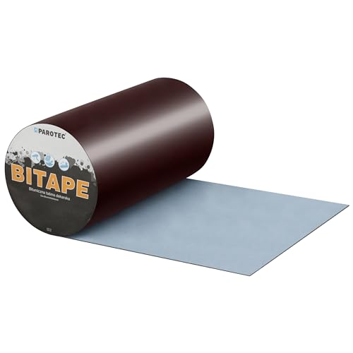 Parotec BiTape Bitumenband Bitumendachband Dachreparatur Dachdeckerband Spezialband Maximale Haftkraft Aluminium Resistent Gegen Wasser Feuchtigkeit UV-Strahlen 300mm x 10lfm Braun (RAL8017) von Parotec