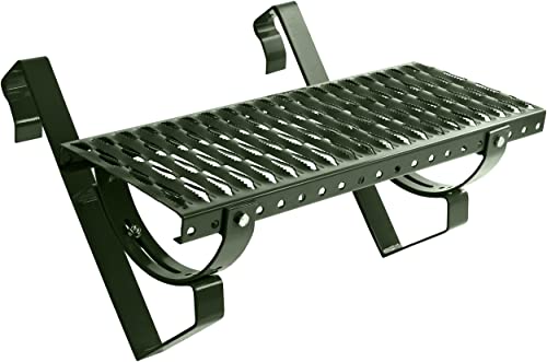 Parotec Dachtritt 40 cm für Schornsteinfeger Komplett Steigtritt für Dachziegel und Dachpfanne zum Einhängen Laufrost inkl. Montagematerial, 10 Farben (RAL 6020 - Dunkelgrün) von Parotec