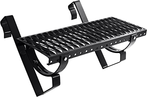 Parotec Dachtritt 80 cm für Schornsteinfeger Komplett Steigtritt für Dachziegel und Dachpfanne zum Einhängen Laufrost inkl. Montagematerial, 10 Farben (RAL 9005 - Schwarz) von Parotec