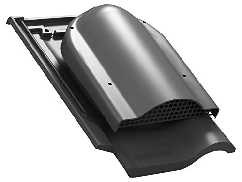 Parotec Flachlüfter für Braas - Rubin 13V Dachziegel, Dachlüfter Entlüfter Lüftungsziegel (RAL 7024 - Graphit) von Parotec