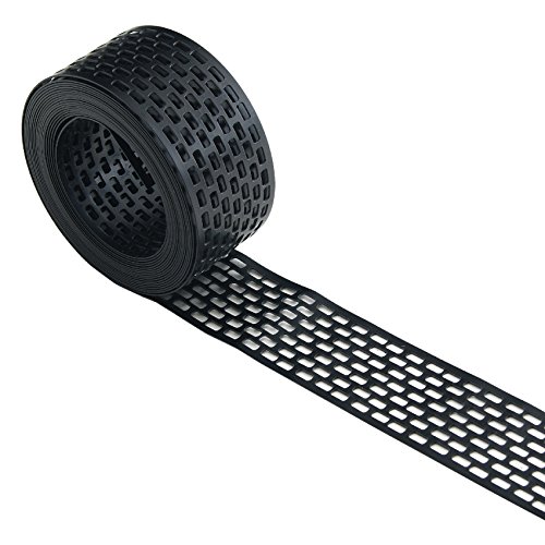 Traufgitter 50 mm x 5 m Lüftungsband Lüftungsgitter Vogelschutzgitter (Schwarz) von Parotec