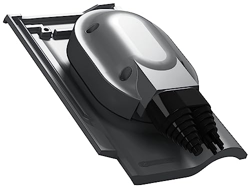 Wasserdichter Solardurchgang Photovoltaik-Dachdurchgang für Braas - Rubin 13V Dachziegel - Solar Dachdurchführung (RAL 7024 - Graphit) von Parotec
