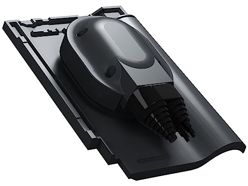 Wasserdichter Solardurchgang Photovoltaik-Dachdurchgang für Koramic - Alegra 9 Dachziegel - Solar Dachdurchführung (RAL 9005 - Schwarz) von Parotec