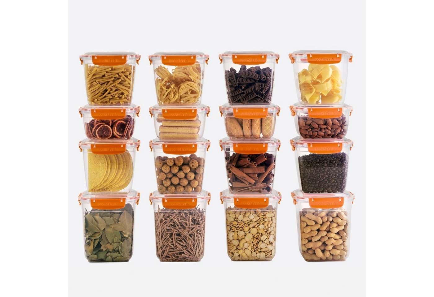 Parpalinam Frischhaltedose mit Deckel 16er Set Meal Prep Boxen Brotdose, (Spar Set, Leicht verstaubar), Brotzeitdose von Parpalinam