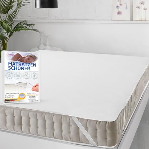 Parpalinam Matratzenschoner 100 x 200 Wasserdicht 100% Baumwolle Nässeschutz Matratzenschoner Wasserdicht Inkontinenzauflage - Mattress Protector Inkontinenz Wasserdichte Matratzenauflage 4Ecken Gummi von Parpalinam