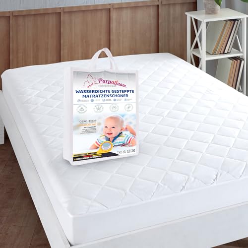 Parpalinam Matratzenschoner 90 x 200 Wasserdicht 100% Baumwolle - Nässeschutz Matratzenschoner Wasserdicht Inkontinenzauflage - Mattress Protector Inkontinenz wasserdichte Matratzenauflage von Parpalinam