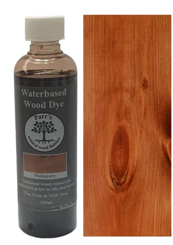 Parr's Holzfarbe auf Wasserbasis, umweltfreundlich, VOC-frei, für Holzarbeiten im Innenbereich, Mahagoni, 250 ml von Parr's