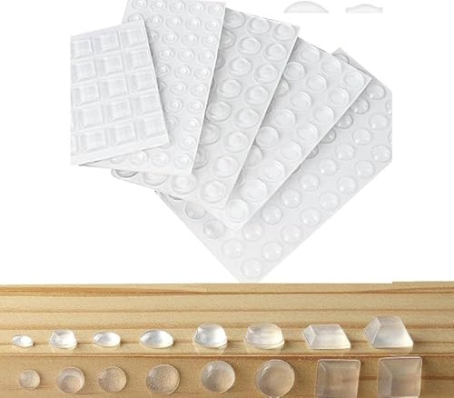 Elastikpuffer, 316 Stück Gummipuffer Schutzpuffer Transparent Möbelpuffer Gummifüße Selbstklebend Lärm Dämpfung Pads Anschlagpuffer für Türen Schränke Möbel (8 Größen) von Parthan