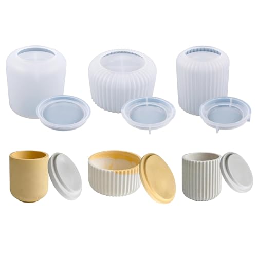 Parthan 3 Stile Duftende Kerze Silikonform, Kerzenglas-Formen mit Deckel, Kerzenhalter Form, Kerze Tasse Harz Form, DIY Handwerk nach Hause Dekoration Kerze Form Parthan 3 Stile Duftende Kerze Silikonform, Kerzenglas-Formen mit Deckel, Kerzenhalter Form, Kerze Tasse Harz Form, DIY Handwerk nach Hause Dekoration Kerze Form von Parthan