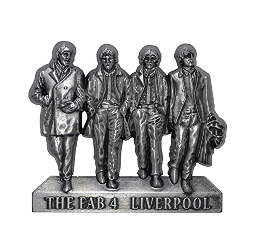 Kühlschrankmagnet aus Metall, Motiv: Beatles – Fab 4 Statue, Kühlschrank Magnet von Partisan