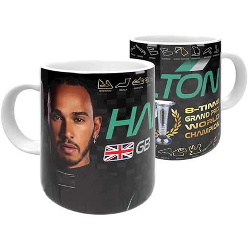 PARTISAN Hamilton 8-fache Weltmeister Keramik Kaffeetasse, 325 ml, 11 fl.oz, Zylindrisch, Modern, Isoliert, Wiederverwendbar, Mikrowellengeeignet, Zuhause, Alle Gelegenheiten PARTISAN Hamilton 8-fache Weltmeister Keramik Kaffeetasse, 325 ml, 11 fl.oz, Zylindrisch, Modern, Isoliert, Wiederverwendbar, Mikrowellengeeignet, Zuhause, Alle Gelegenheiten von Partisan