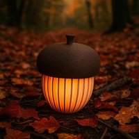 3D Gedruckte Eichel Lampe - Herbstliche Led Deko, Leucht-Eichel, Wald & Natur Tischdeko, Geschenkidee Herbst Winter von PartmannDesign