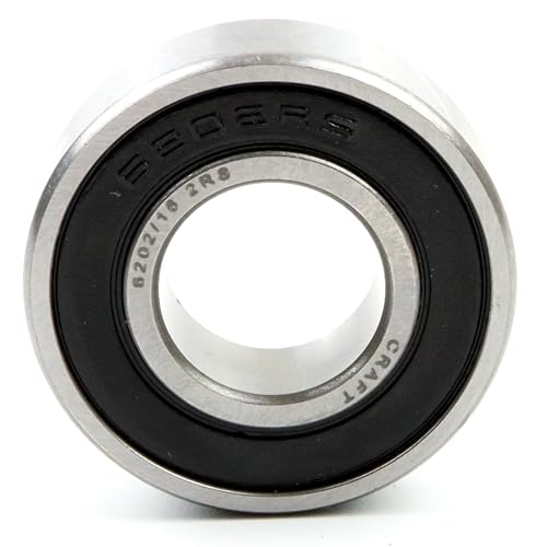 Parts and Parts Rillenkugellager 6202 16mm 2RS, 16x35x11mm, DIN 625 ISO 15, Hochgeschwindigkeits-Radiallager, reibungsarm, leichtgängig, ideal für Fahrzeuggetriebe und Industriemaschinen von Parts and Parts