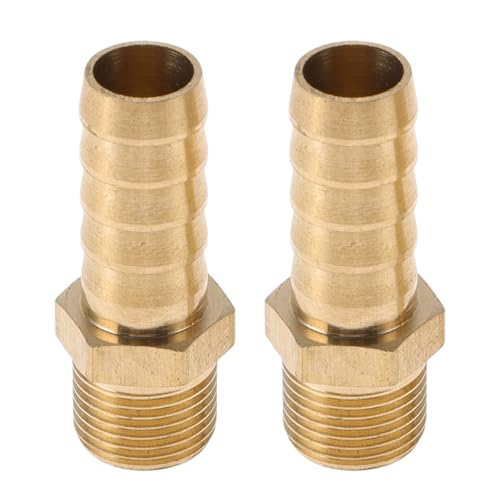 Partuto Messing Schlauchanschluss Fitting 3/8" M12x1 Außengewinde Gerader Schlauchanschluss Für Luft Wasser Öl Gas Kraftstoff 2 Stück Goldton Partuto Messing Schlauchanschluss Fitting 3/8" M12x1 Außengewinde Gerader Schlauchanschluss Für Luft Wasser Öl Gas Kraftstoff 2 Stück Goldton von Partuto