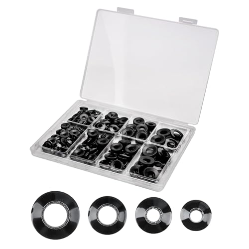 300 Stück 4 Größen #8#10#12#14 silberne Dichtungsscheiben EPDM Bonded 304 Edelstahl Neopren Gummi Unterlegscheiben für Schrauben, Dacheindeckungen, Metallplatten, auslaufsichere Befestigung von Party Animals