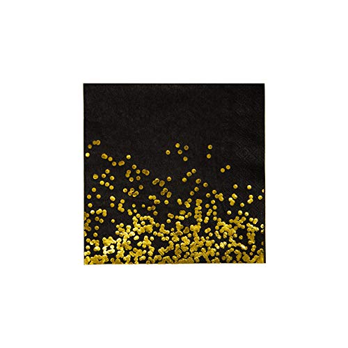 Party Chic Black and Gold Dot Disposable Napkin 6.5 in x 6.5 in Gold Foil Dinner Napkin Pack of 50 for Party Wedding Elegant Fancy Decorations Holiday Anniversary Birthday Party Chic Black and Gold Dot Disposable Napkin 6.5 in x 6.5 in Gold Foil Dinner Napkin Pack of 50 for Party Wedding Elegant Fancy Decorations Holiday Anniversary Birthday von Party Chic