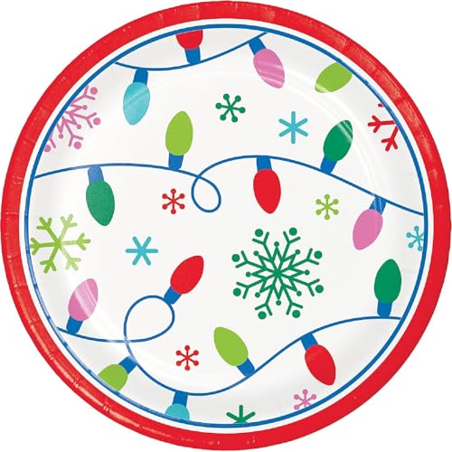 Party Creations Weihnachtliche Dessert-Pappteller, 24 Stück, 3 Packungen mit je 8 Stück, 17,8 cm große Teller im Merry Everything Design Party Creations Weihnachtliche Dessert-Pappteller, 24 Stück, 3 Packungen mit je 8 Stück, 17,8 cm große Teller im Merry Everything Design von Party Creations