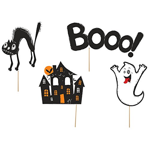 Partyaccessoires-Booo! Halloween Geisterhaus Geister Katze Gespenst ca.27,5-39cm von PartyDeco