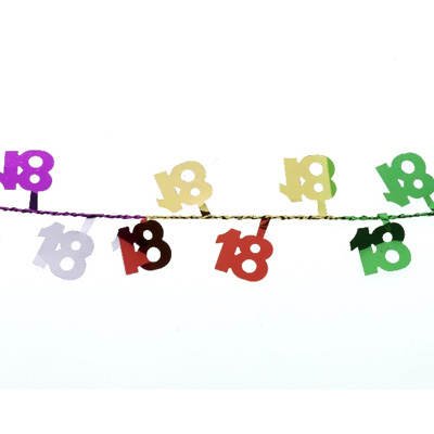 Draht-Girlande 18, bunt, L: 270 cm von PARTY DISCOUNT