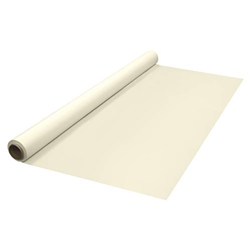 Party Essentials Heavy Duty Plastic Banquet Table Roll Available in 27 Colors, 40" x 150', Ivory von Party Essentials