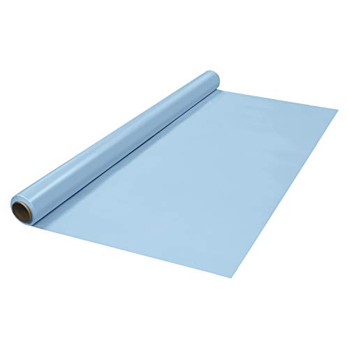 Party Essentials Heavy Duty Plastic Banquet Table Roll Available in 27 Colors, 40" x 150', Light Blue von Party Essentials