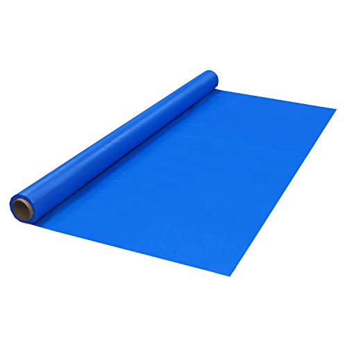 Party Essentials Heavy Duty Plastic Banquet Table Roll Available in 27 Colors, 40" x 150', Royal Blue von Party Essentials
