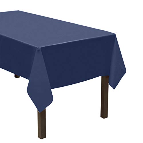 Party Essentials Heavy Duty Plastic Table Cover Available in 44 Colors, 54" x 108", Navy Blue von Party Essentials