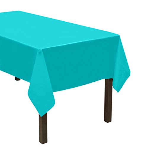 Party Essentials Heavy Duty Plastic Table Cover Available in 44 Colors, 54" x 108", Neon Blue von Party Essentials