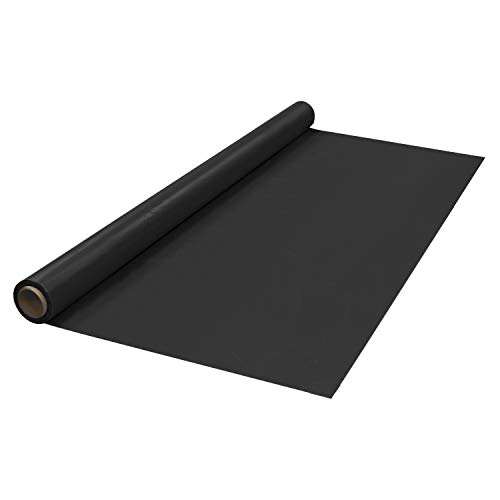 Party Essentials Plastic Banquet Table Roll Available in 27 Colors, 40" x 100', Black von Party Essentials