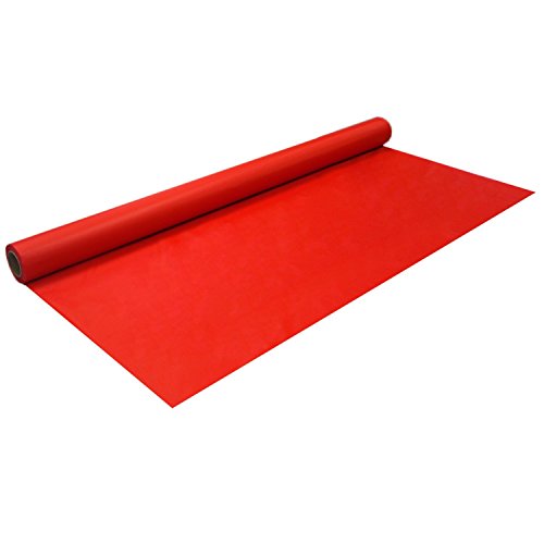 Party Essentials Plastic Banquet Table Roll Available in 27 Colors, 40" x 100', Red von Party Essentials