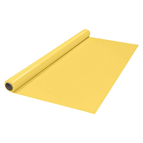 Party Essentials Plastic Banquet Table Roll Available in 27 Colors, 40" x 100', Yellow von Party Essentials