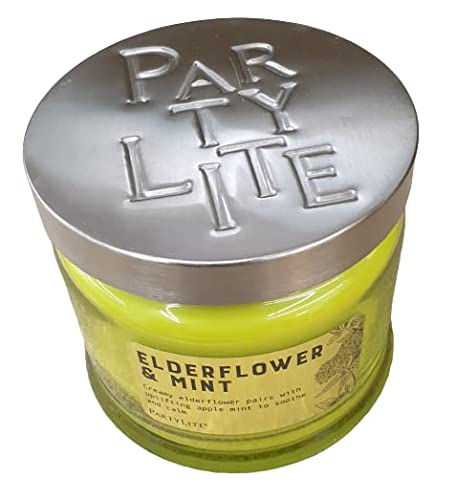 PartyLite 3-Docht- Duftwachsglas "Elderflower & Mint" von PartyLite