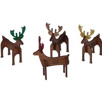 Rentier Stecktier | Weihnachtsgeschenk Individueller Name Verschiedene Farben Holz Und Acryl von Party24