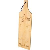 Servierbrett | Hochzeit "Ja" Schriftzug Mit Individuellen Namen & Datum Bambus Servierbrett | Hochzeit "Ja" Schriftzug Mit Individuellen Namen & Datum Bambus von Party24