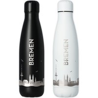 Trinkflasche | Bremen Bremer Skyline Luftlinie in Schwarz Oder Weiß Trinkflasche | Bremen Bremer Skyline Luftlinie in Schwarz Oder Weiß von Party24