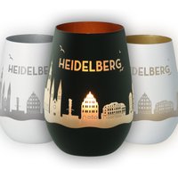 Windlicht | Heidelberg Heidelberger Skyline Luftlinie Verschiedene Farben Teelicht von Party24