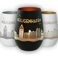 Windlicht | Heiligenhafen Heiligenhafener Skyline Luftlinie Verschiedene Farben Teelicht von Party24