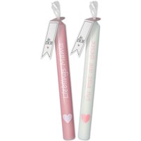 stabkerzen Set | Mit Herz Motiv Und "Lieblings Mama" & "Du Bist Die Beste" Schriftzug Rosa Weiß 21 X 2 cm stabkerzen Set | Mit Herz Motiv Und "Lieblings Mama" & "Du Bist Die Beste" Schriftzug Rosa Weiß 21 X 2 cm von Party24