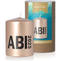 stumpenkerze | Abi 2025 Rosé Gold Abitur 8x6cm von Party24