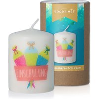 stumpenkerze | Buntes Schultüten Motiv Perfekt Zur Einschulung 8x6cm von Party24