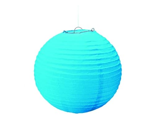 PartyCube, Hellblau 3er Set Laterne rund Papier (Ø25cm) 33273 von PartyCube