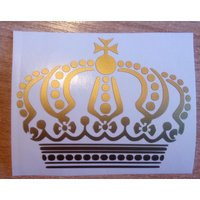 Gold Krone-Vinyl-Aufkleber Königliche Prinzessin Birthday Party Decor von PartyDecalShop