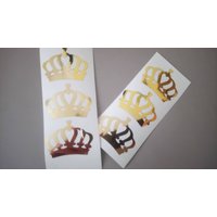 Goldene Krone Vinyl Aufkleber - Set Von 12 Geburtstagsparty Goldene Krone Vinyl Aufkleber - Set Von 12 Geburtstagsparty von PartyDecalShop