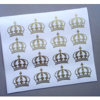 Set Mit 12 Gold Crown Vinyl-Aufklebern - Geburtstagspartydekoration von PartyDecalShop
