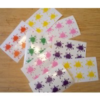 Set Von 12 Farbspritzer-Aufklebern; Luftballons Aufkleber, Stickers - Birthday Party von PartyDecalShop